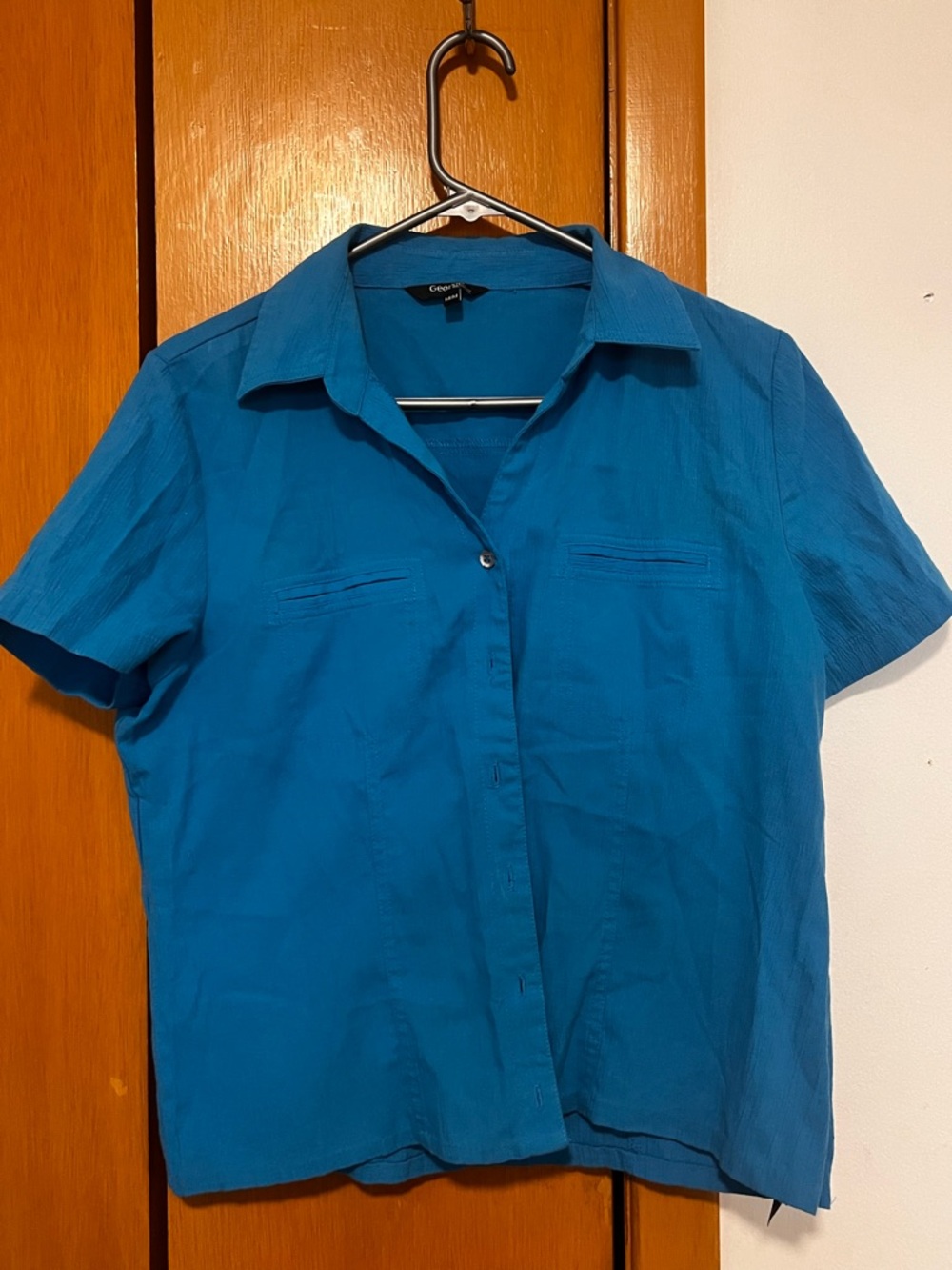 croft & barrow Short-Sleeve Button-Front Shirt - Teal